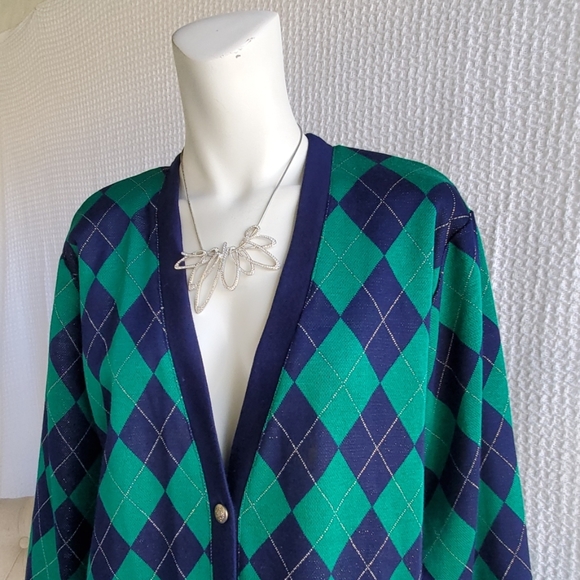 Vintage plaid cardigan - Picture 3 of 7